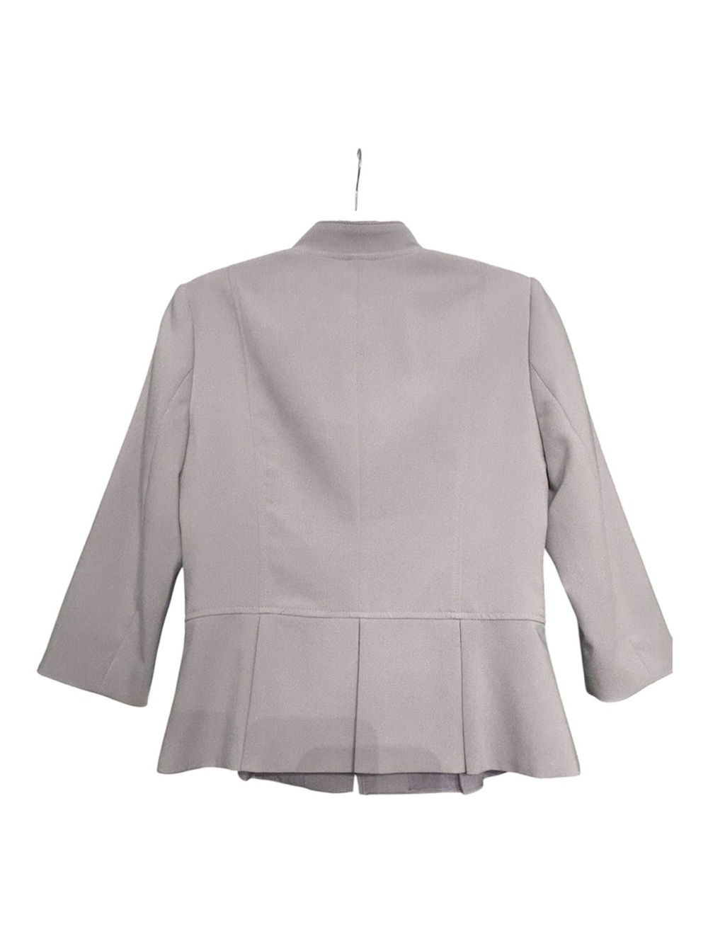 White House Black Market Peplum Jacket Mandarin Collar Lilac Size 4 - Picture 3 of 6